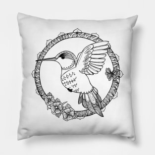 Hummingbird anti-stress&black Pillow