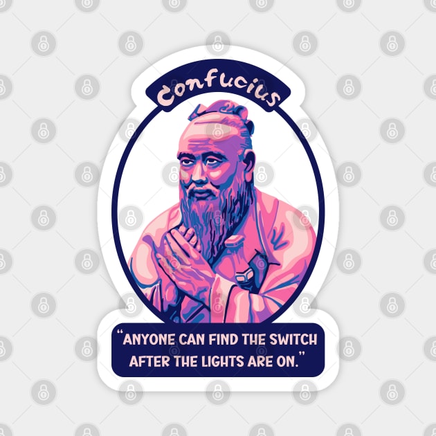 Confucius Portrait and Quote Magnet by Slightly Unhinged