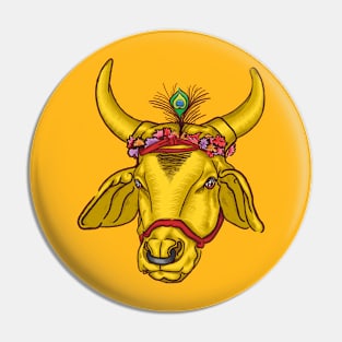 Cow gold Pin
