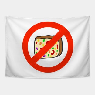 I Hate Fruitcake Free Zone Funny Cancel Christmas Cake Tapestry