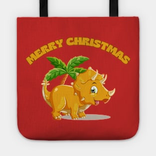 Dinosaur's Tropical Christmas Tote