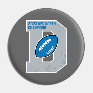 Big Bold Detroit Lions 2023 NFC North Champs Pin