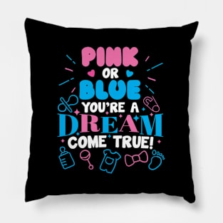 k Or Blue Gender Reveal Family Pillow