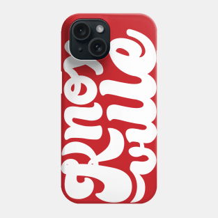 Knoxville Script - White + Red Phone Case