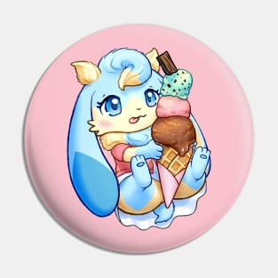 Ice Cream Rabbit Pin