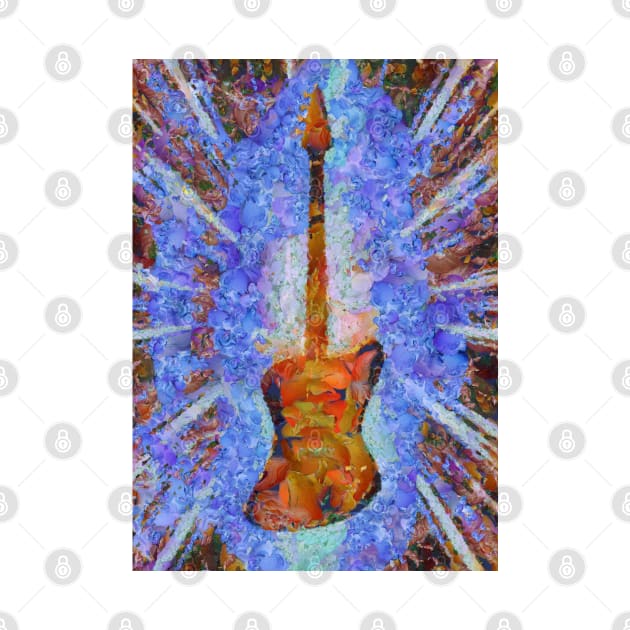 Bass guitar. Modern painting by rolffimages