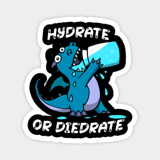 Hydrate or Diedrate Dragon - Drink Water Magnet