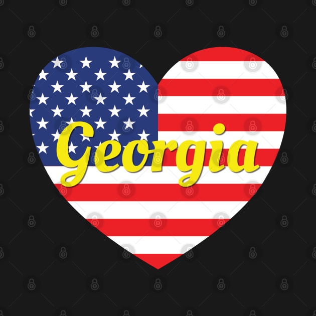 Georgia American Flag Heart by DPattonPD