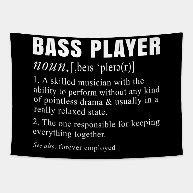 Funny Definition Bass Player Tapestry by TuuliTuule