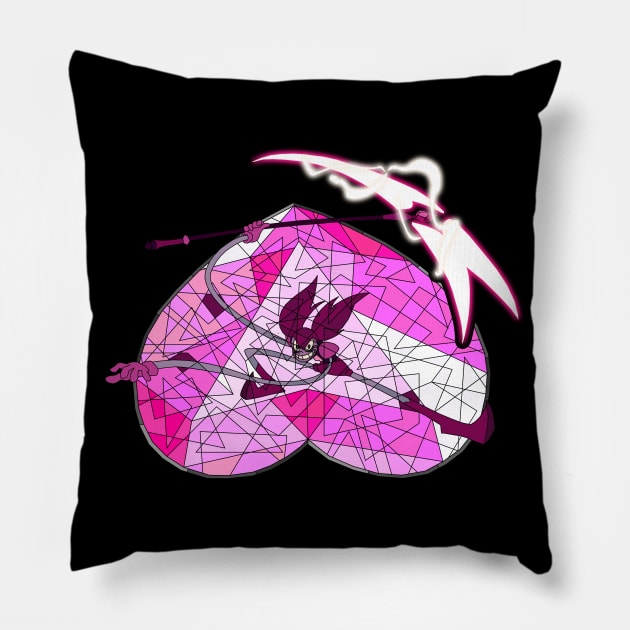 Stained Glass Spinel Breaking Out Pillow by gkillerb