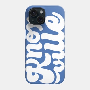 Knoxville Script - White + Blue Phone Case