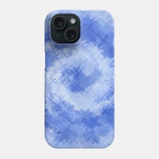 Pencil Strokes of Abstract Blue Triangle Phone Case