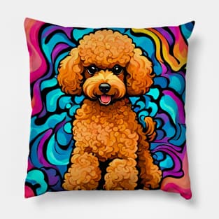 Psychedelic Toy Poodle Pillow