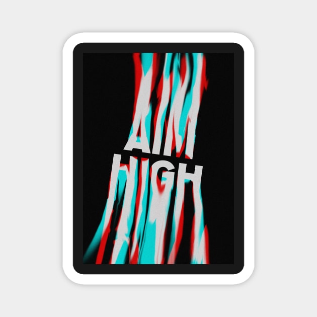 "AIM HIGH" Motivational Poster Magnet by Visitify