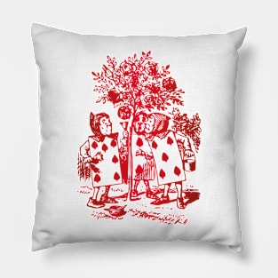 Alice in Wonderland (red) Pillow