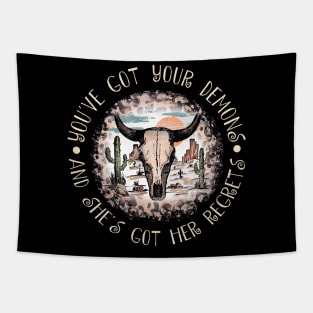 Feel Like A Brand-New Person But You'll Make The Same Old Mistakes Bull Skull Deserts Tapestry