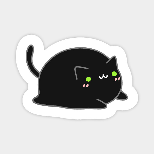 Kawaii Fat Black Cat Kawaii Cat Magnet Teepublic