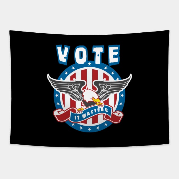 Vote It Matters Tapestry by HI Tech-Pixels