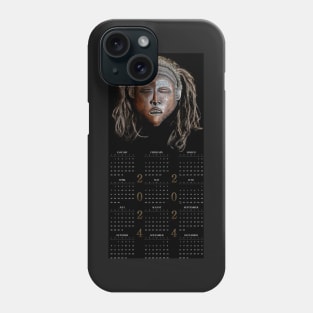 Luchazi Pwo Pwevo Mask • 2024 Year-at-a-Glance Calendar Phone Case