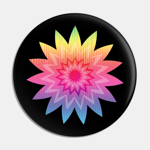 Rainbow Flower Pin by Klssaginaw