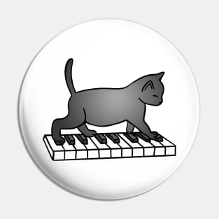 Cat Playing Piano Pin