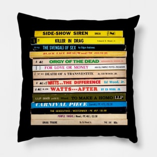 Ed Wood Jr. Book Stack Pillow