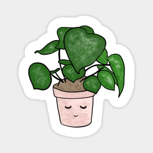 Cute plant in flowerpot Magnet