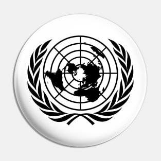 Emblem of the United Nations (Black on white) Pin