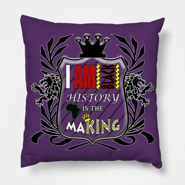 ALKEBULAN - I AM BLACK HISTORY IN THE MAKING v2 Pillow by DodgertonSkillhause
