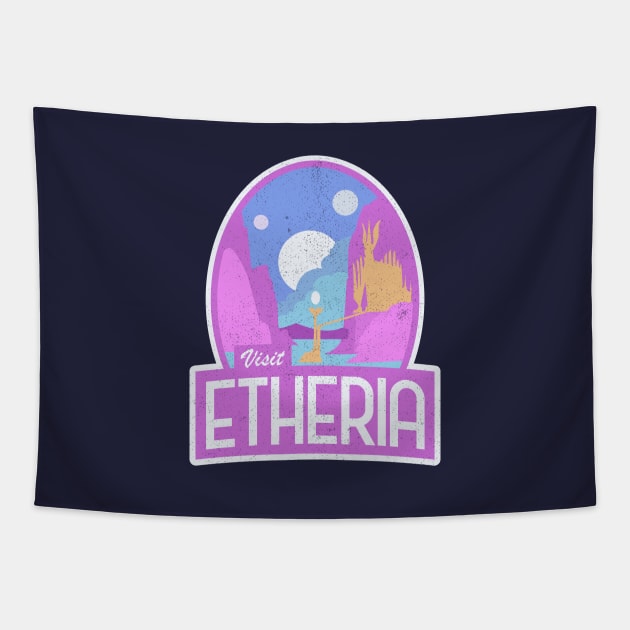 "Visit Etheria" She-Ra Logo Tapestry by EbukaAmadiObi19