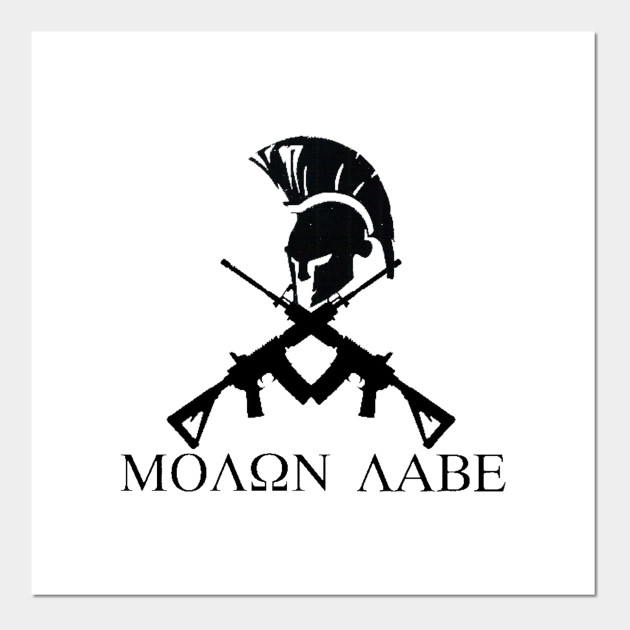 Molon Labe Molon Labe Affiche Et Impression D Art Teepublic Fr