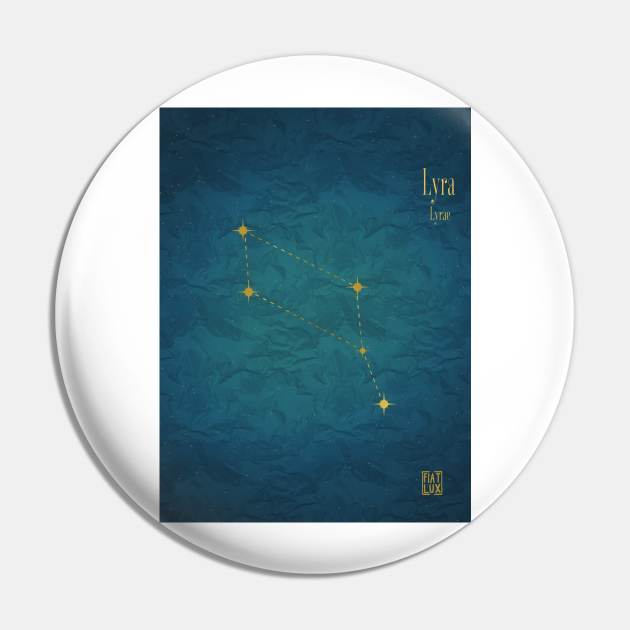 Night Sky Constellations - Lyra Pin by fiatluxillust