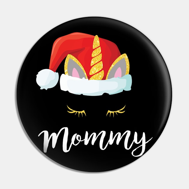 Cute Unicorn Mommy Christmas Funny Gift Pin by thuden1738