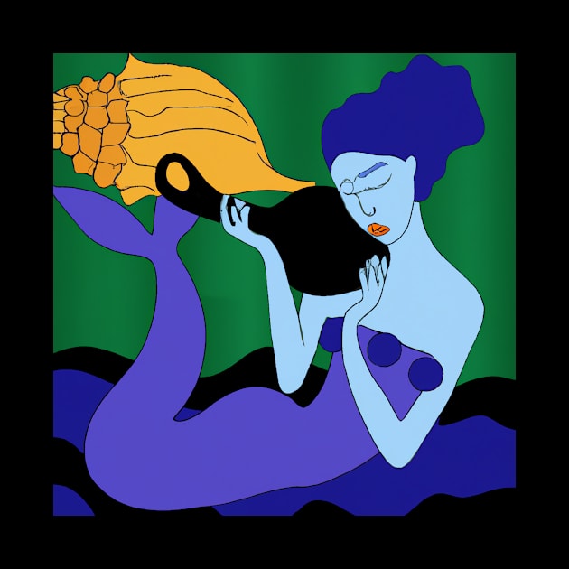 Painting of "Whispers Into The Night" in Henri Matisse Style by VisionsFromAntares