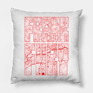 Frankfurt, Germany City Map Typography - Oriental Pillow