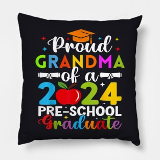 Proud Grandma Of 2024 Pre School Graduate Graduation Pillow