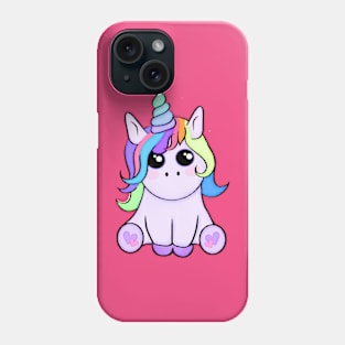 Unicorn with rainbow hair Phone Case