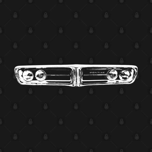 Pontiac Firebird classic 1960s American car minimalist grille white by soitwouldseem