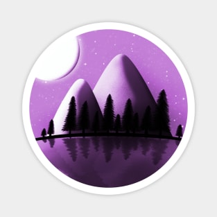 Lavender Mountain Magnet