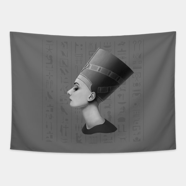 Audrey Hepburn - Nefertiti Tapestry by JoanTatley