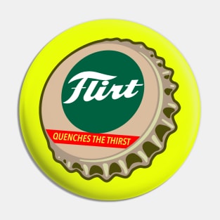 Vintage Flirt Soda Bottlecap Pin