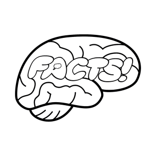 Your Brain On Facts logo (black lines) T-Shirt