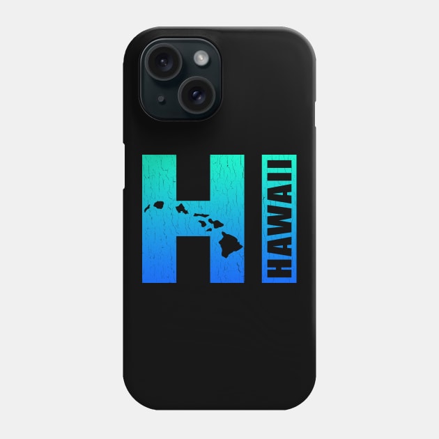 Hawaii HI (vintage distressed look) Phone Case by robotface