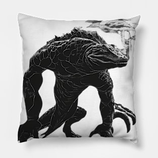 Alligator Shadow Silhouette Anime Style Collection No. 101 Pillow