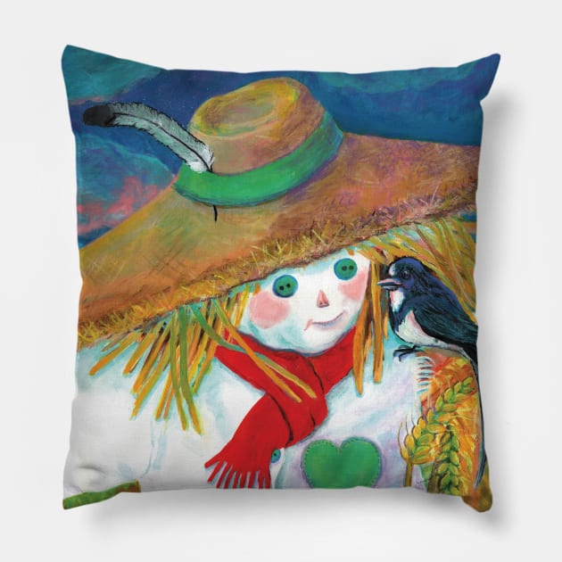 Scarecrow Pillow by Julia Doria Illustration