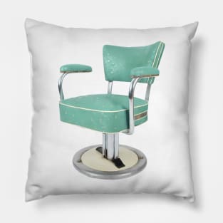 Green chair illustration Pillow