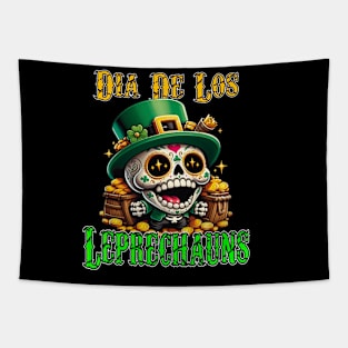 St Patrick's Day - Dia de los Leprechauns (Transparent Background) Tapestry