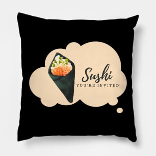 Sushi You're Invited Pillow