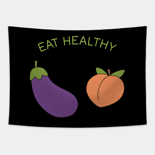 Eggplant and Peach Tapestry