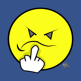 Fuck You Middle Finger Emoji by GT Artland T-Shirt